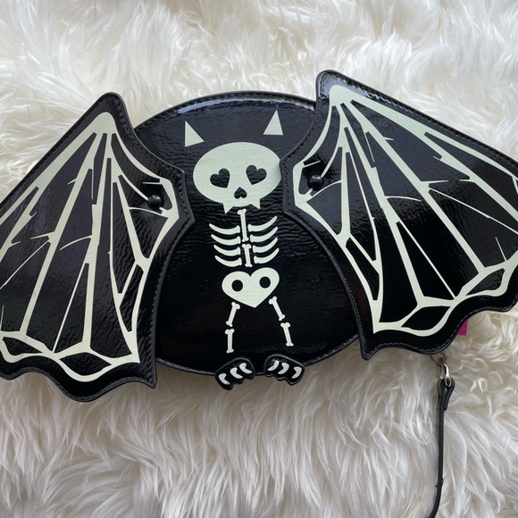 Betsey Johnson Handbags - Black Bat Skeleton Crossbody Bag